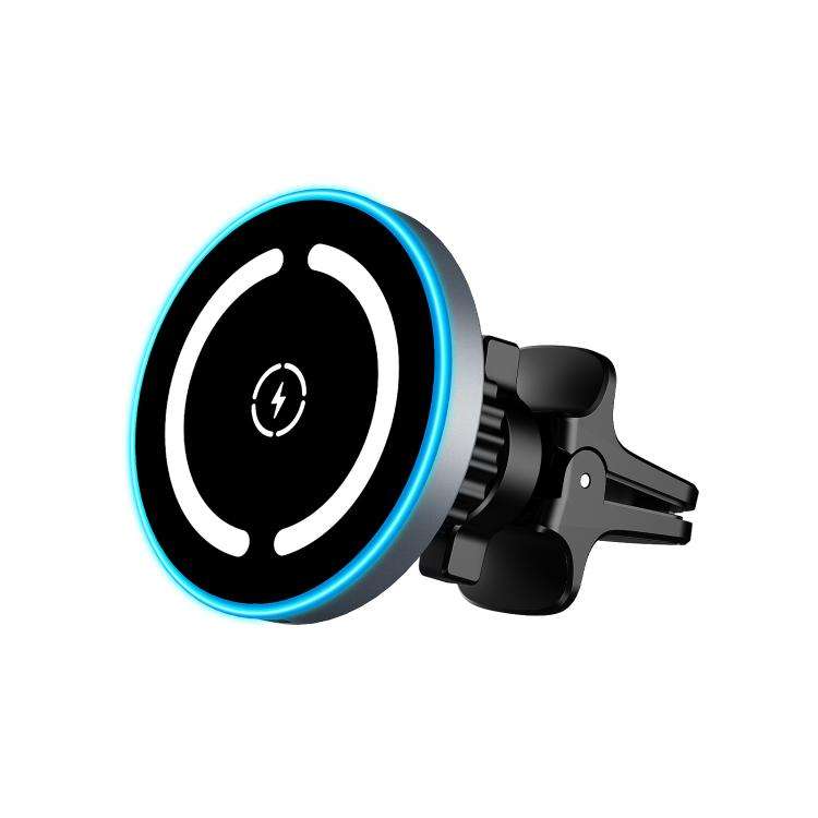 JLM-101 Qi 15W Magnetic Car Wireless Charger Phone Holder with Cable(Grey)