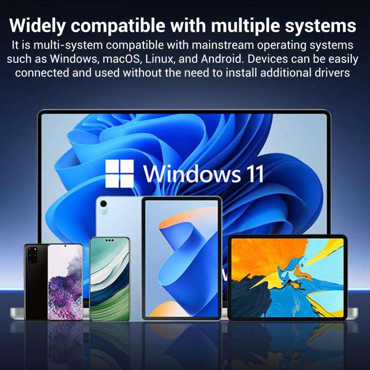 8 in 1 HUB USB-C to M.2 SSD Enclosure + HDTV + USB 3.2 + USB 2.0 + PD + SD/TF Card Reader