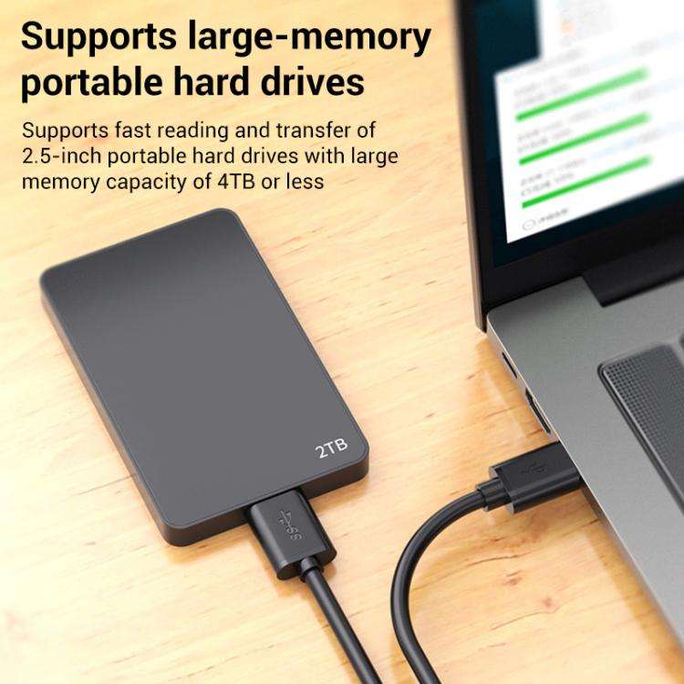 WG137 USB 3.0 Male to Micro-B Male External Hard Drive Enclosure Data Cable, Length:0.5m(Black)