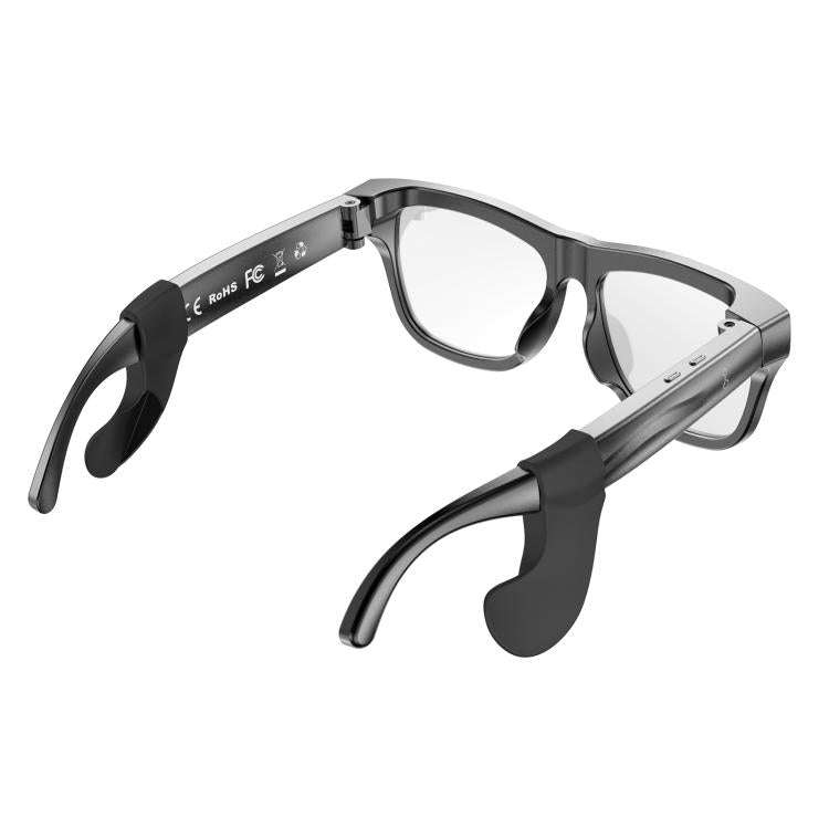 XK One Pro 1080P AI Shooting Smart Glasses(Black Frame Sunglasses+Blue Light Blocking+Purple Lens)