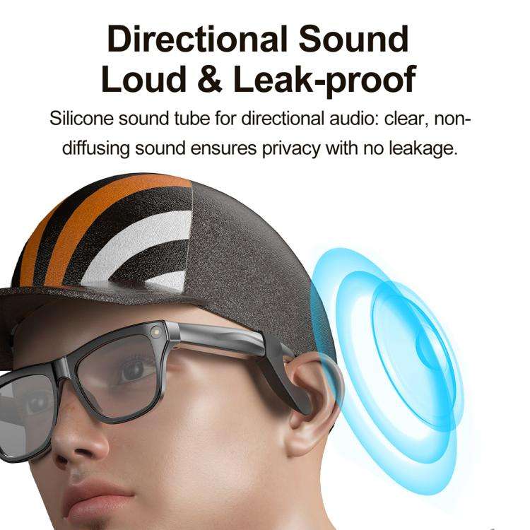 XK One Pro 1080P AI Shooting Smart Glasses(Black Frame Sunglasses+Blue Light Blocking+Purple Lens)