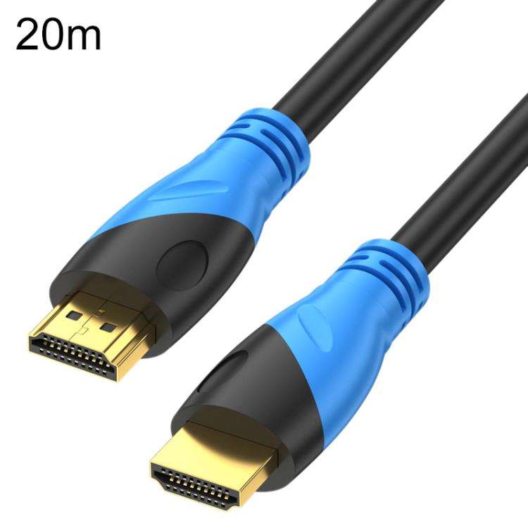WG143 HDMI Cable 2.0 Version 4K/60HZ TV Data Connection Cable, Length:20m(Black Blue)