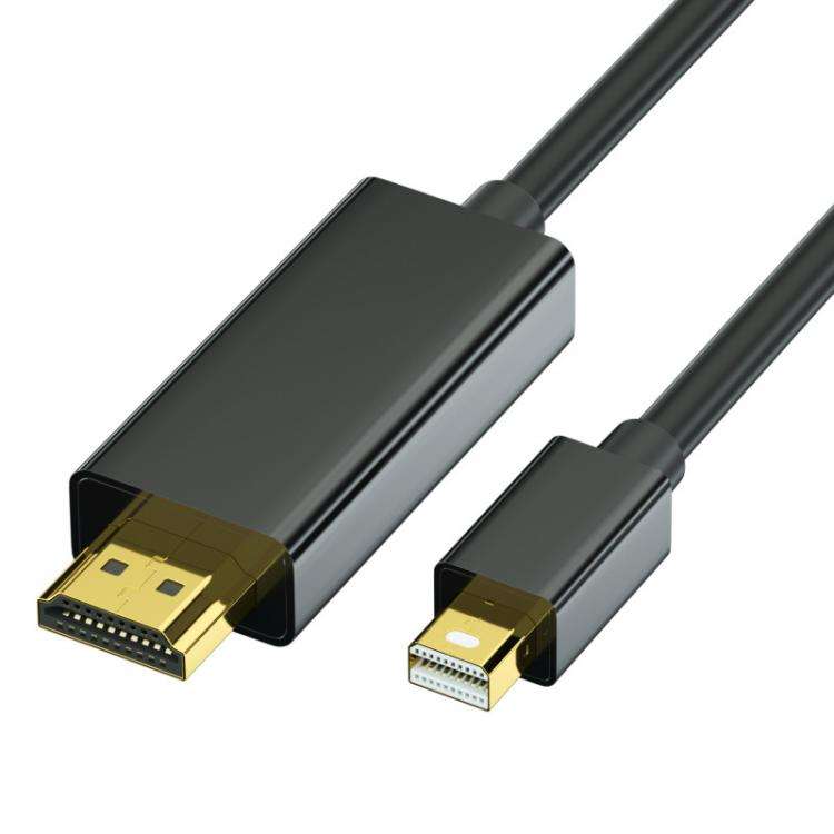 1080P Mini DisplayPort to HDMI Adapter Cable HD Gold-Plated Video Connection Cable, Length: 1.8m(...