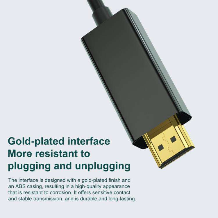 1080P Mini DisplayPort to HDMI Adapter Cable HD Gold-Plated Video Connection Cable, Length: 1.8m(...