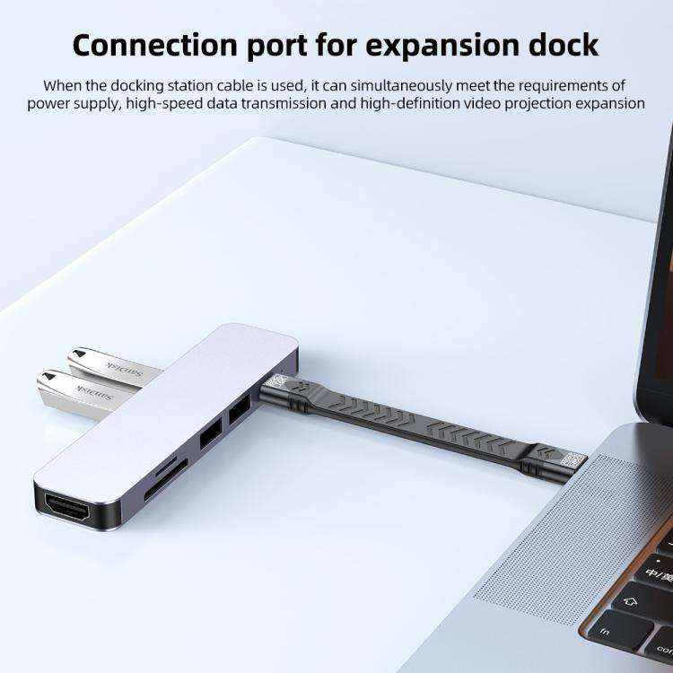 USB5 240W 16K 80Gbps Type-C to Type-C For Thunderbolt 5 Full Function FPC Cable Data Cable(Black)