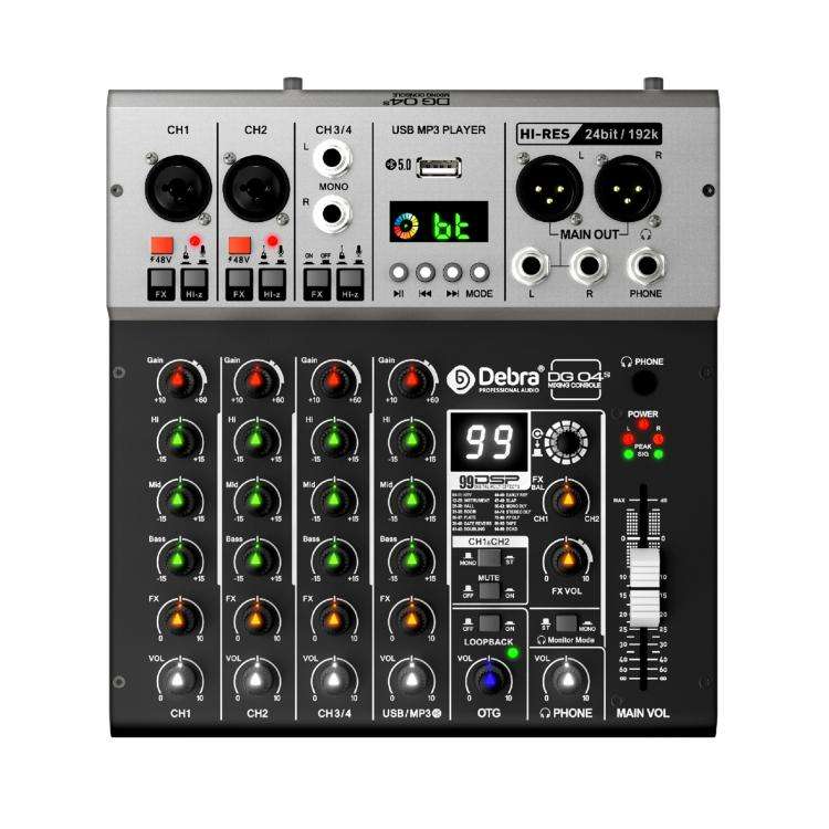 DEBRA DG04S 24bit/192kHz 4-Channels Mixer Sound Card(EU Plug)