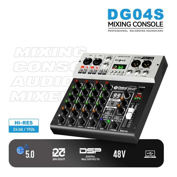 DEBRA DG04S 24bit/192kHz 4-Channels Mixer Sound Card(EU Plug)