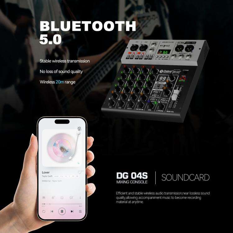 DEBRA DG04S 24bit/192kHz 4-Channels Mixer Sound Card(EU Plug)