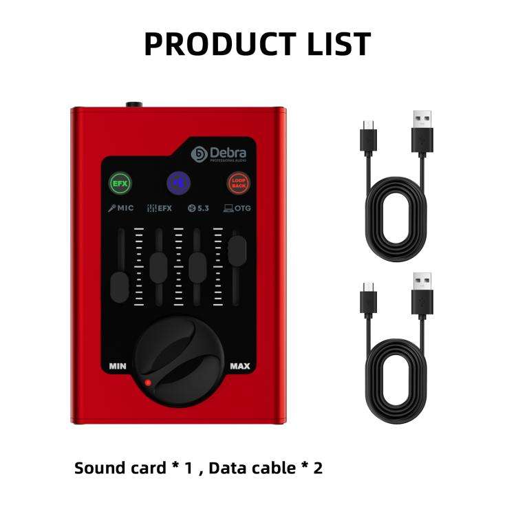 DEBRA GBA Live Recording Mini Sound Card(Silver)