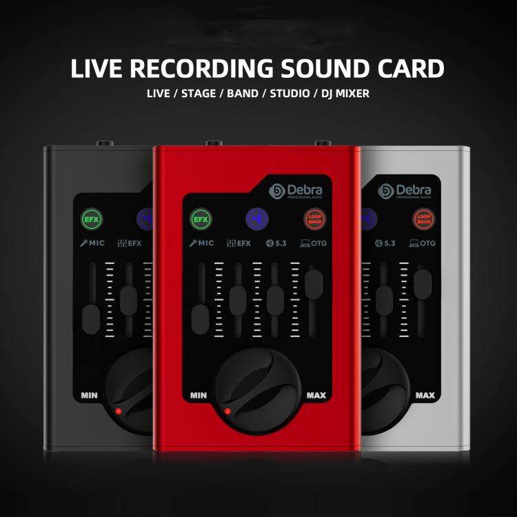 DEBRA GBA Live Recording Mini Sound Card(Red)