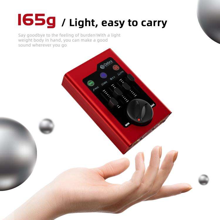 DEBRA GBA Live Recording Mini Sound Card(Silver)