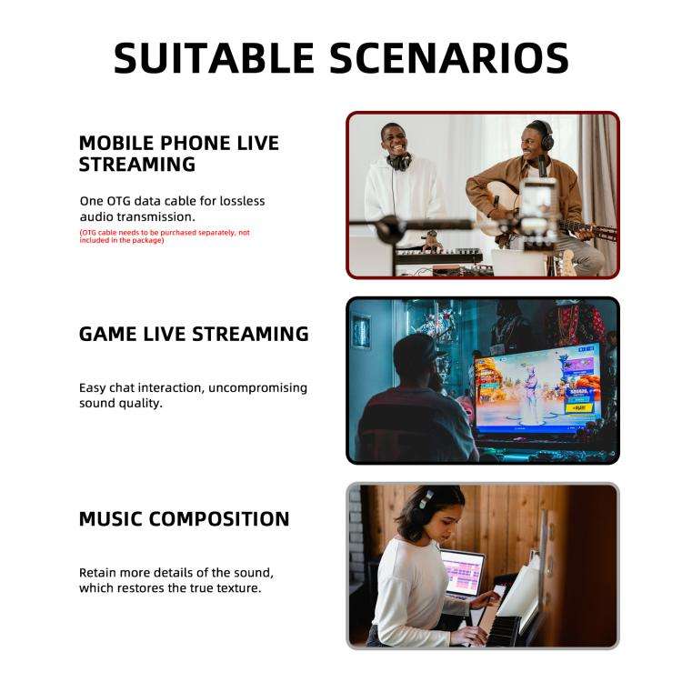 DEBRA GBA Live Recording Mini Sound Card(Red)