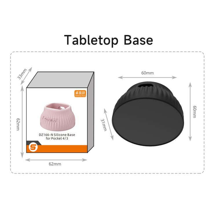 For DJI Osmo Pocket 4 / 3 Sunnylife Silicone Stand Base Car Center Console Base Desktop Stabilize...