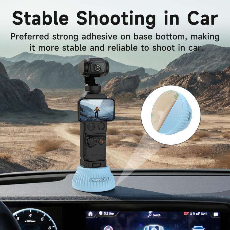 For DJI Osmo Pocket 4 / 3 Sunnylife Silicone Stand Base Car Center Console Base Desktop Stabilize...