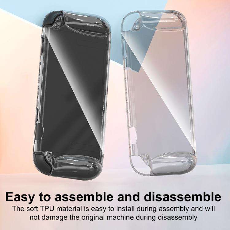 For Nintendo Switch 2 XDcase Game Console Clear TPU Protective Case(Transparent Black)