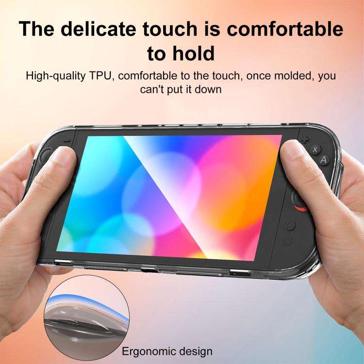For Nintendo Switch 2 XDcase Game Console Clear TPU Protective Case(Transparent Black)