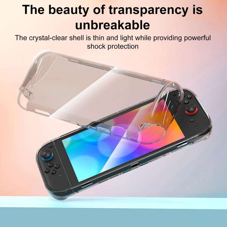 For Nintendo Switch 2 XDcase Game Console Clear TPU Protective Case(Transparent Black)