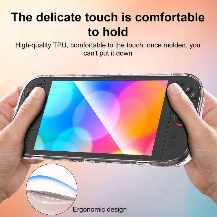 For Nintendo Switch 2 XDcase Game Console Clear TPU Protective Case(Transparent Pink)