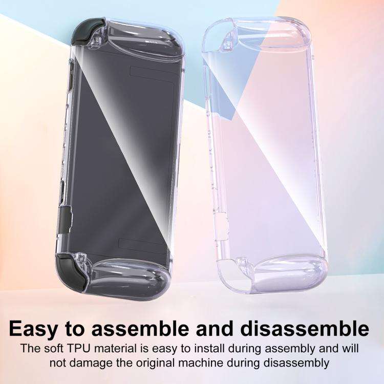 For Nintendo Switch 2 XDcase Game Console Clear TPU Protective Case(Transparent Purple)