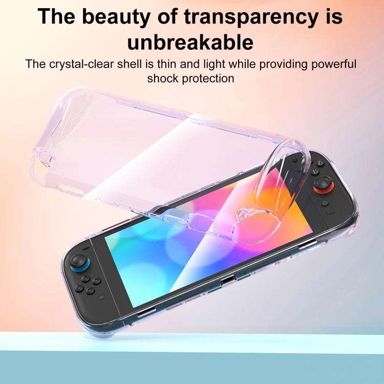 For Nintendo Switch 2 XDcase Game Console Clear TPU Protective Case(Transparent Purple)