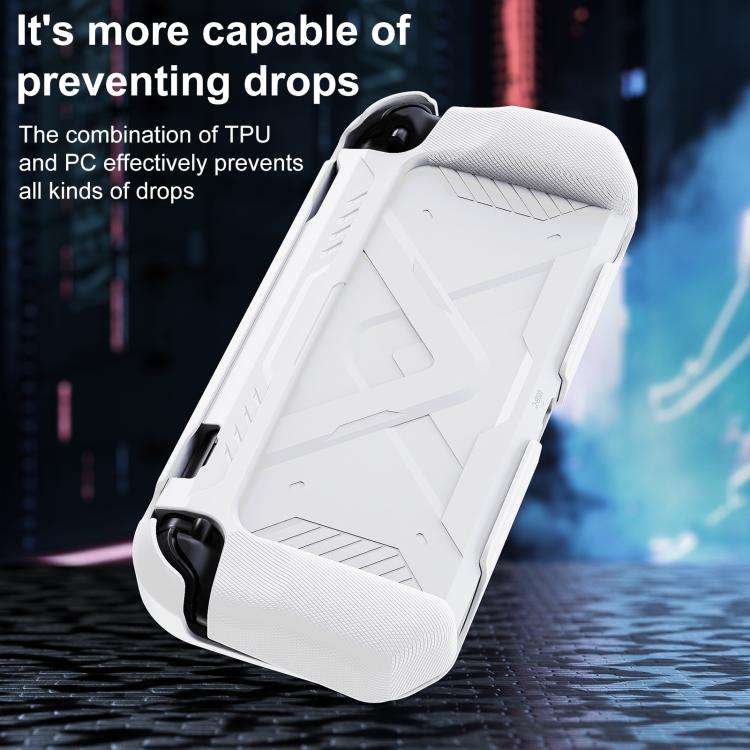 For Nintendo Switch 2 XDcase Mecha Style TPU Middle Frame & PC Front Cover Protective Case(White)