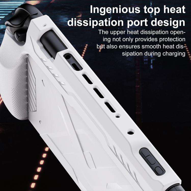 For Nintendo Switch 2 XDcase Mecha Style TPU Middle Frame & PC Front Cover Protective Case(White)