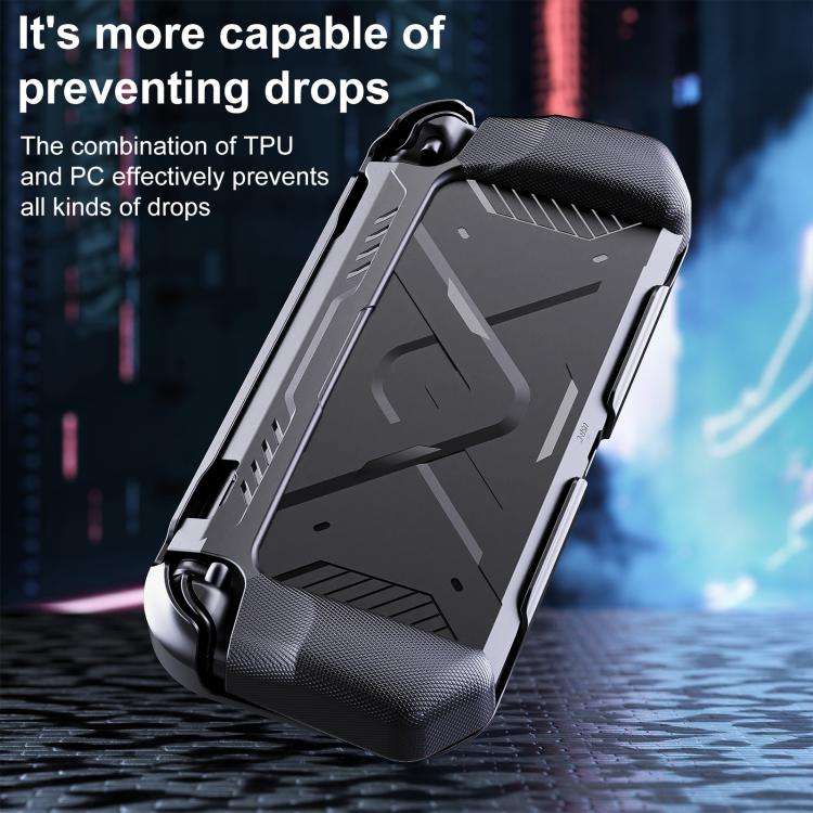 For Nintendo Switch 2 XDcase Mecha Style TPU Middle Frame & PC Front Cover Protective Case(Black)
