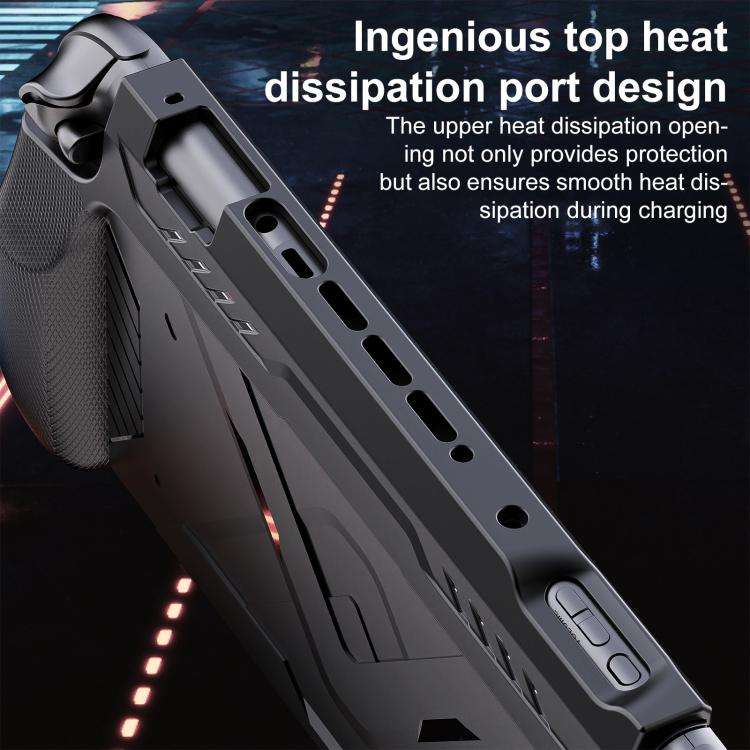 For Nintendo Switch 2 XDcase Mecha Style TPU Middle Frame & PC Front Cover Protective Case(Black)