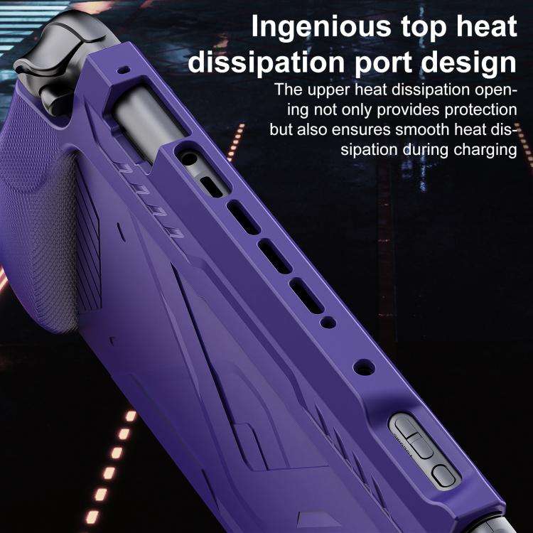 For Nintendo Switch 2 XDcase Mecha Style TPU Middle Frame & PC Front Cover Protective Case(Purple)