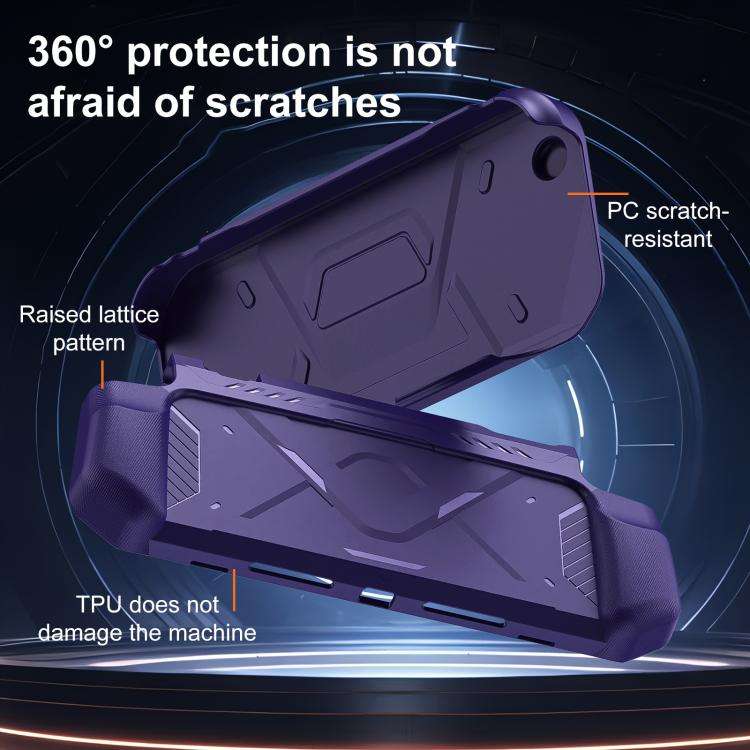 For Nintendo Switch 2 XDcase Mecha Style TPU Middle Frame & PC Front Cover Protective Case(Purple)