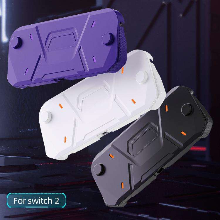 For Nintendo Switch 2 XDcase Mecha Style TPU Middle Frame & PC Front Cover Protective Case(White)