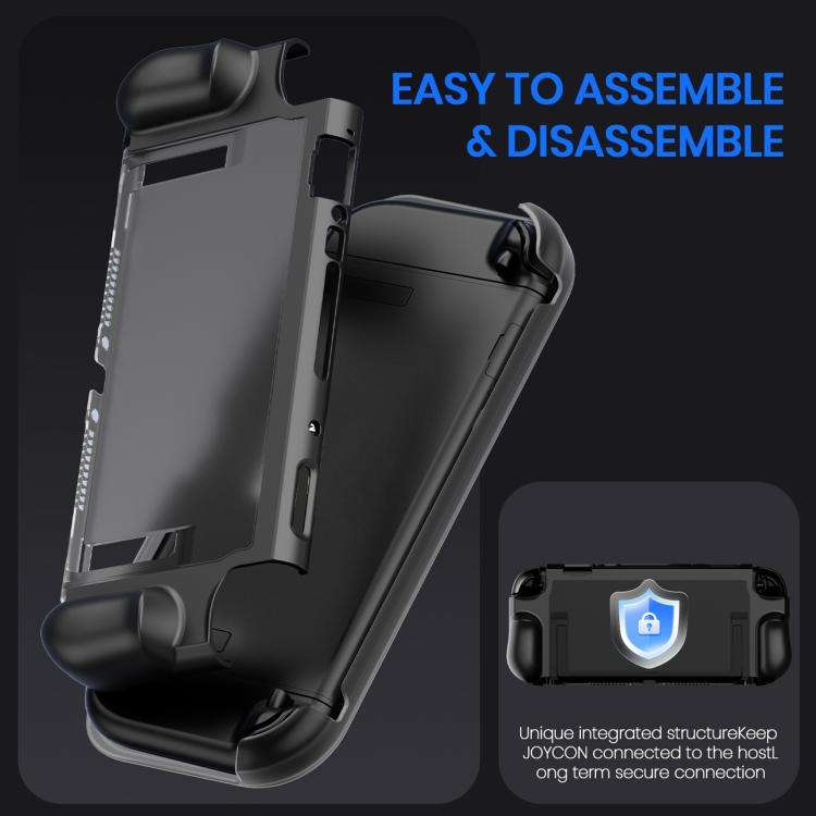 For Nintendo Switch 2 XDcase Transparent Armor Soft-Touch TPU Protective Case with Front Cover(Bl...