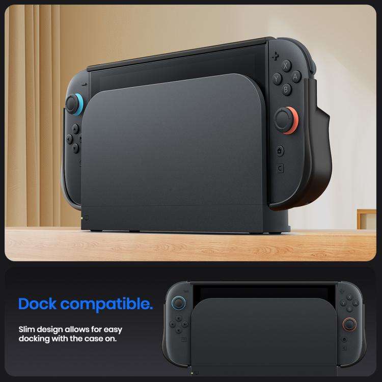 For Nintendo Switch 2 XDcase Transparent Armor Soft-Touch TPU Protective Case with Front Cover(Bl...