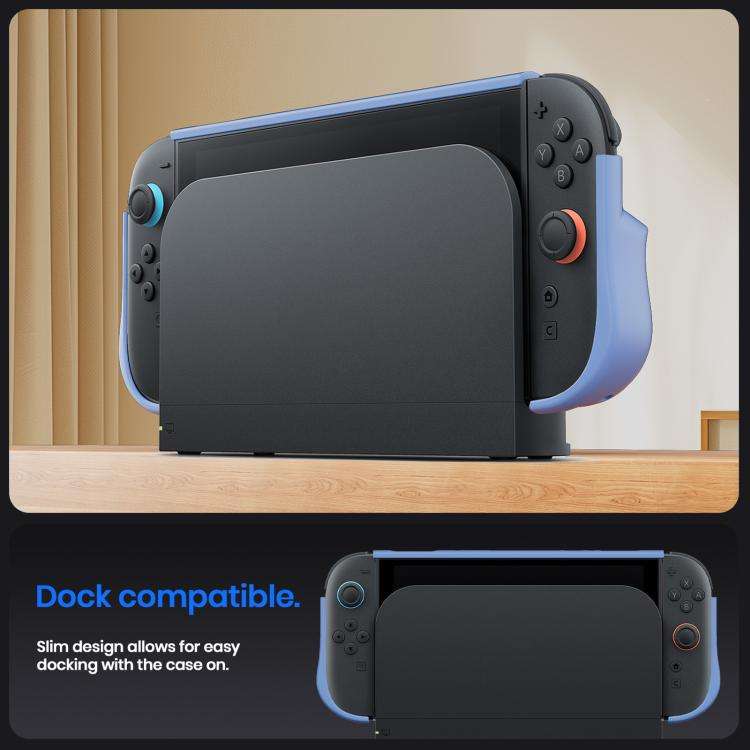 For Nintendo Switch 2 XDcase Transparent Armor Soft-Touch TPU Protective Case with Front Cover(Blue)