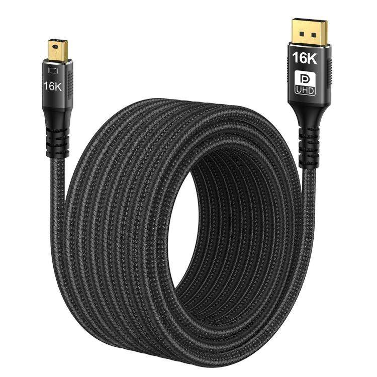 WG233 Mini DP to DP1.4 16K HD Video Adapter Cable, Length:3m(Black)