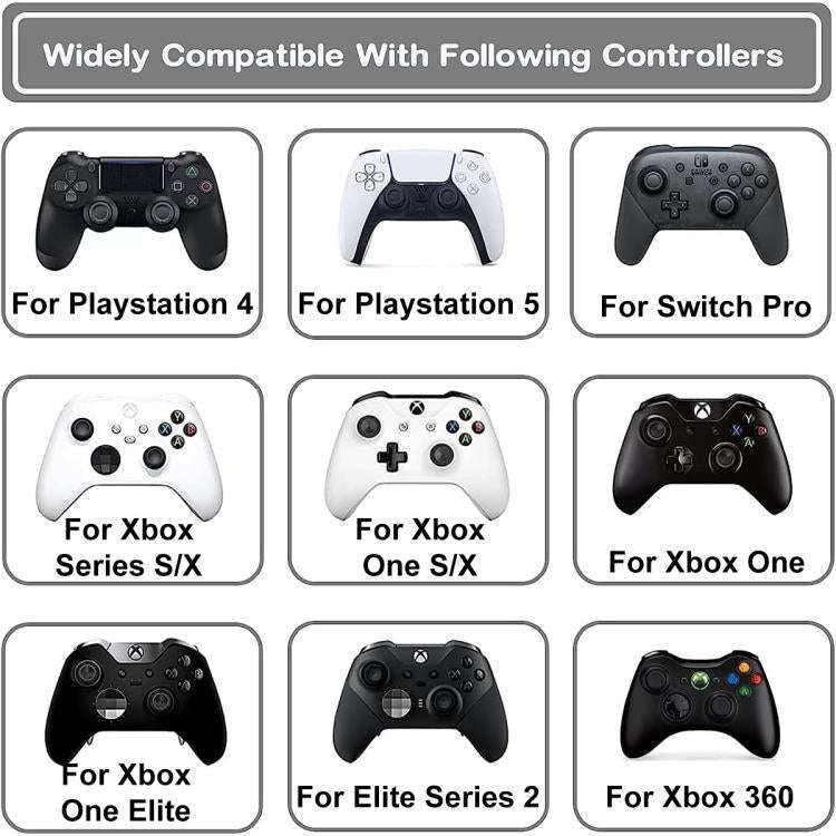 XDcase 8pcs Soft Silicone Aiming Precision Rings for PS4 / PS5 / Xbox / Switch / Google Stadia(Bl...