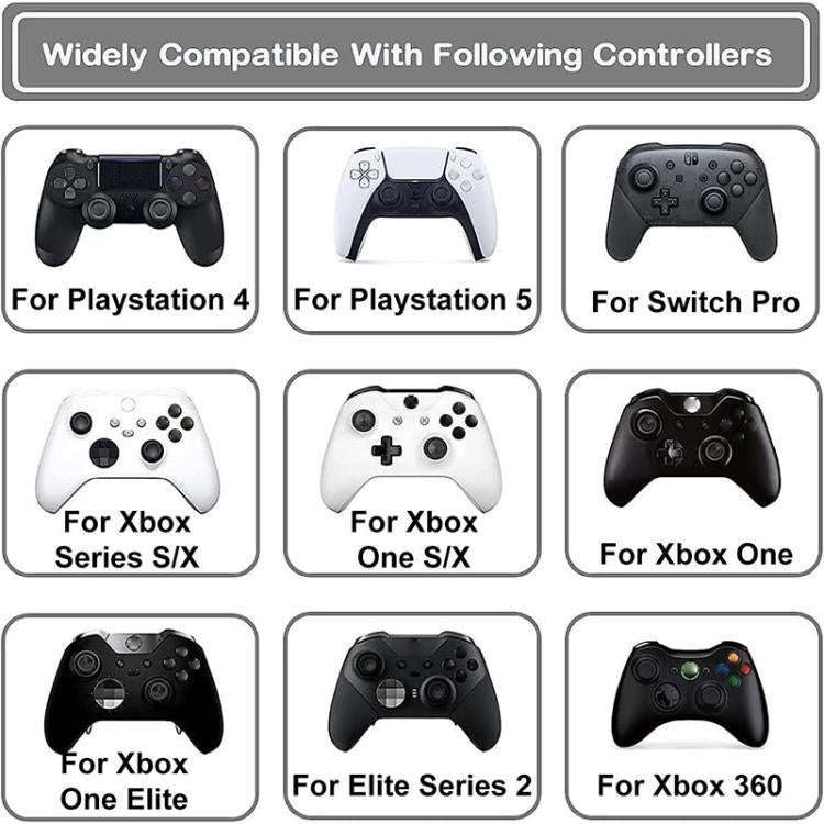XDcase 16pcs Sponge Aiming Precision Rings for PS4 / PS5 / Xbox / Switch / Google Stadia(Black/Grey)