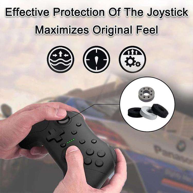 XDcase 16pcs Sponge Aiming Precision Rings for PS4 / PS5 / Xbox / Switch / Google Stadia(Black/Grey)