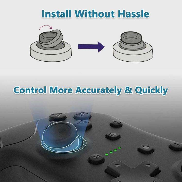 XDcase 16pcs Sponge Aiming Precision Rings for PS4 / PS5 / Xbox / Switch / Google Stadia(Black/Grey)