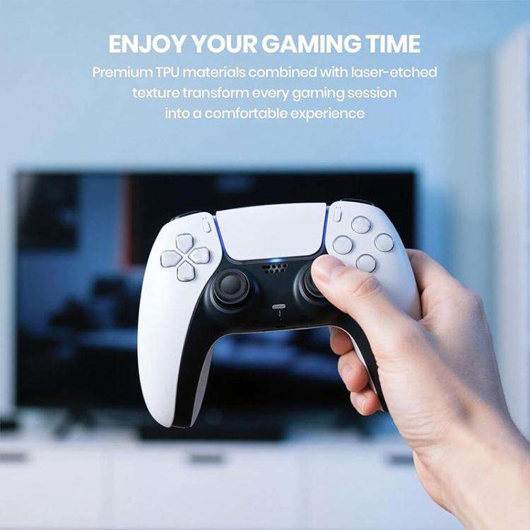 XDcase 10pcs Joystick Replacement Thumb Grip Caps for PS5 / PS4(White)