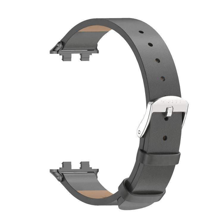 For Huawei Band 11 / Band 11 Pro MIJOBS Microfiber Vegan Leather Watch Band(Grey Black)