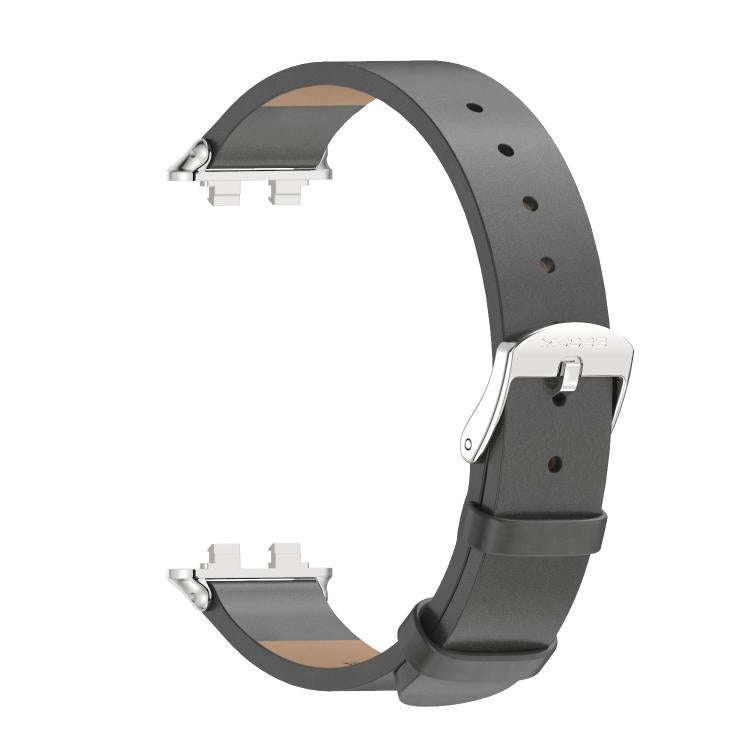 For Huawei Band 11 / Band 11 Pro MIJOBS Microfiber Vegan Leather Watch Band(Grey Silver)