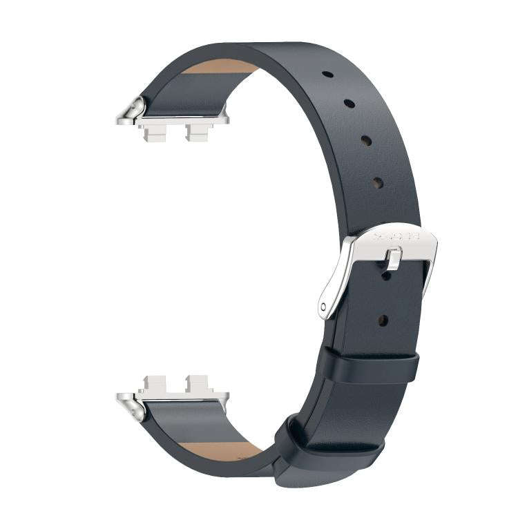 For Huawei Band 11 / Band 11 Pro MIJOBS Microfiber Vegan Leather Watch Band(Blue Silver)