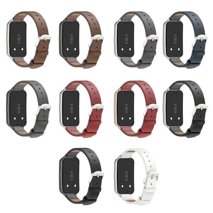 For Huawei Band 11 / Band 11 Pro MIJOBS Microfiber Vegan Leather Watch Band(Grey Silver)