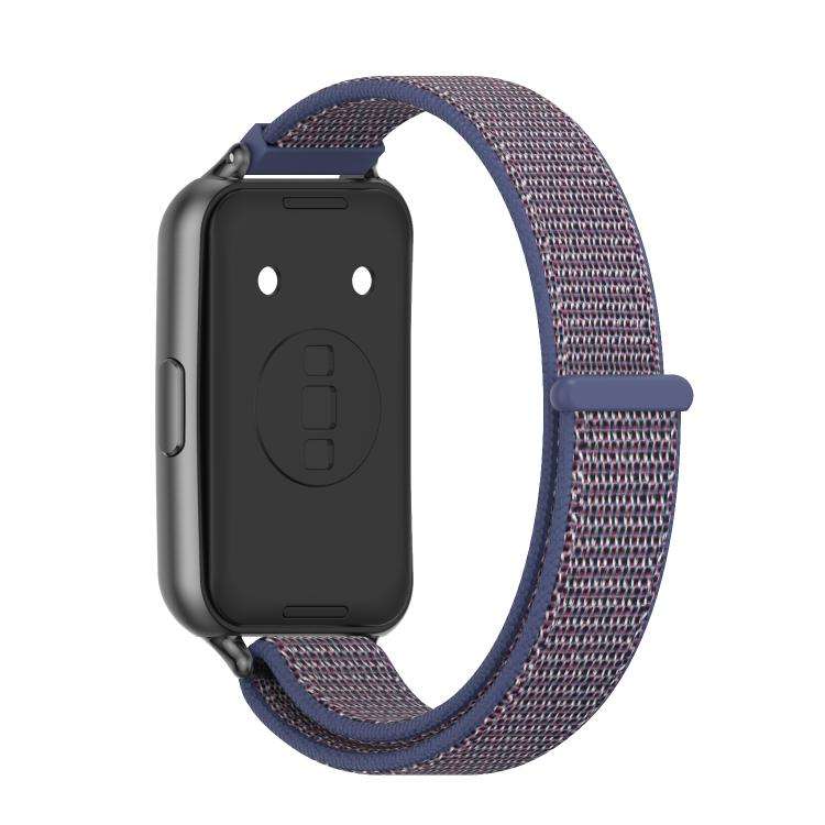 For Huawei Band 11 / Band 11 Pro MIJOBS Breathable Nylon Loop Watch Band(Midnight Blue Black)