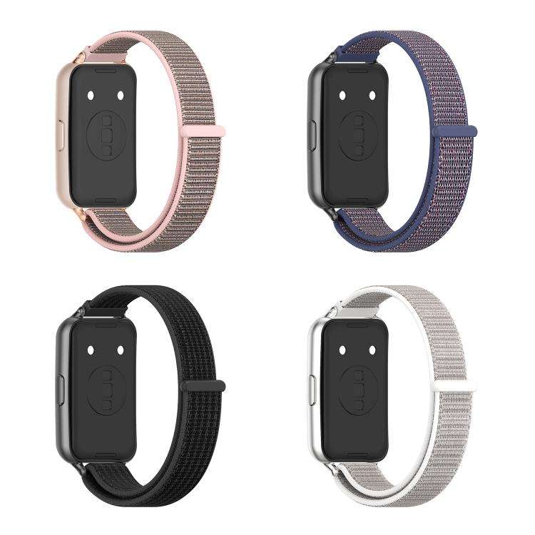 For Huawei Band 11 / Band 11 Pro MIJOBS Breathable Nylon Loop Watch Band(Seashell Silver)