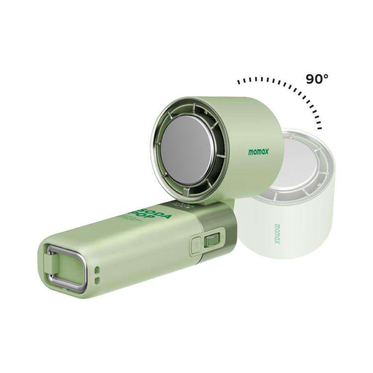 MOMAX IF21 GO FREEZE Ice Compress Folding High-Speed Handheld Fan(Green)