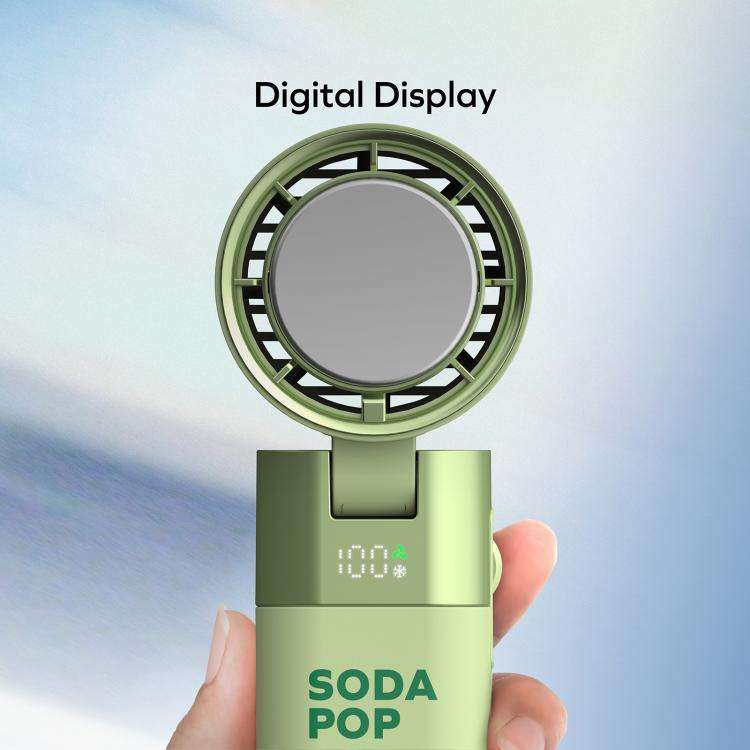 MOMAX IF21 GO FREEZE Ice Compress Folding High-Speed Handheld Fan(Green)