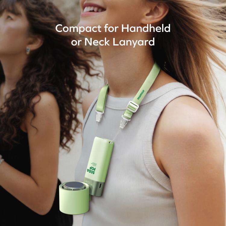 MOMAX IF21 GO FREEZE Ice Compress Folding High-Speed Handheld Fan(Green)