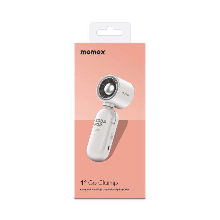 MOMAX IF22 GO CLAMP Umbrella Clip Folding High-Speed Fan(White)